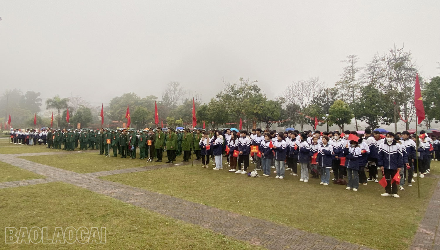 Quang cảnh Lễ giao, nhận quân tại huyện Si Ma Cai.