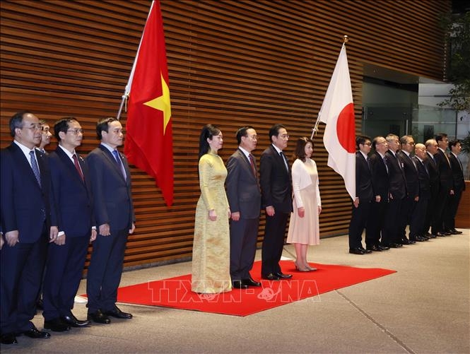 Lễ đón chính thức Chủ tịch nước Võ Văn Thưởng thăm Nhật Bản ảnh 1