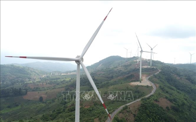 Dự án điện gió đã đi vào hoạt động ở huyện miền núi Hướng Hóa, tỉnh Quảng Trị. Ảnh minh họa: Nguyên Lý/TTXVN